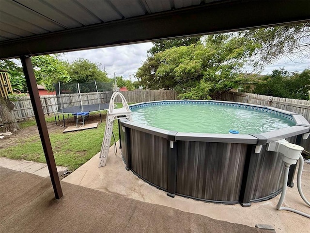305 N Greer Ave, Duke, OK 73532 - view of pool with a trampoline and a patio area