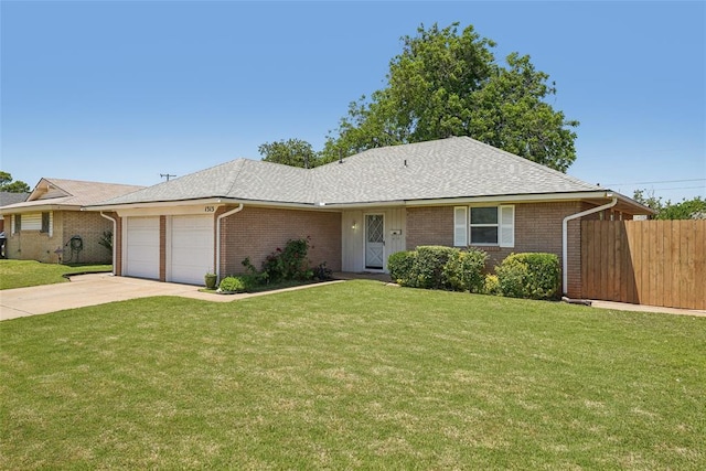 1313 SW 69th St, Oklahoma City, OK 73159 - single story home with a garage, brick siding, concrete driveway, and roof with shingles