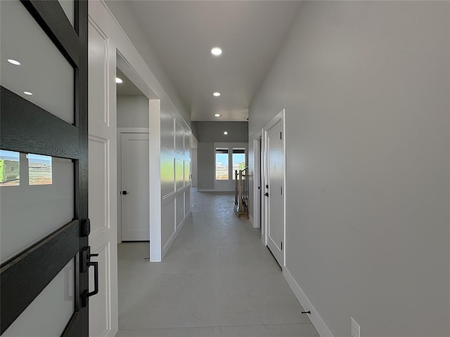 7217 NW 154th St, Edmond, OK 73013 - hall with recessed lighting and baseboards