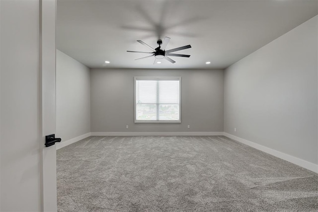 7217 NW 154th St, Edmond, OK 73013 - carpeted empty room featuring ceiling fan and recessed lighting