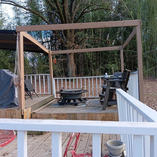 300 Bayberry Rd, Broken Bow, OK 74728 - view of wooden deck