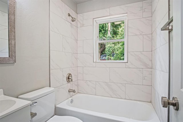 417 Russell Dr, Midwest City, OK 73110 - full bathroom with toilet, vanity, and shower / bath combination