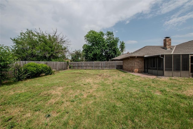 5821 NW 89th St, Oklahoma City, OK 73132 - view of yard with a sunroom