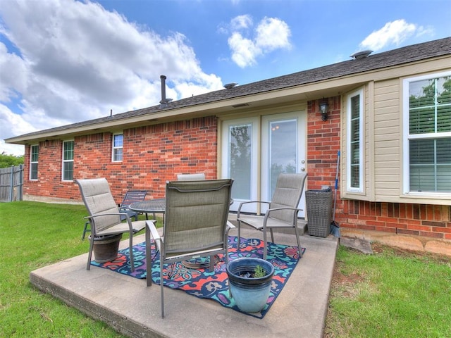 4508 Applegate Dr, Moore, OK 73160 - view of patio / terrace featuring outdoor dining area
