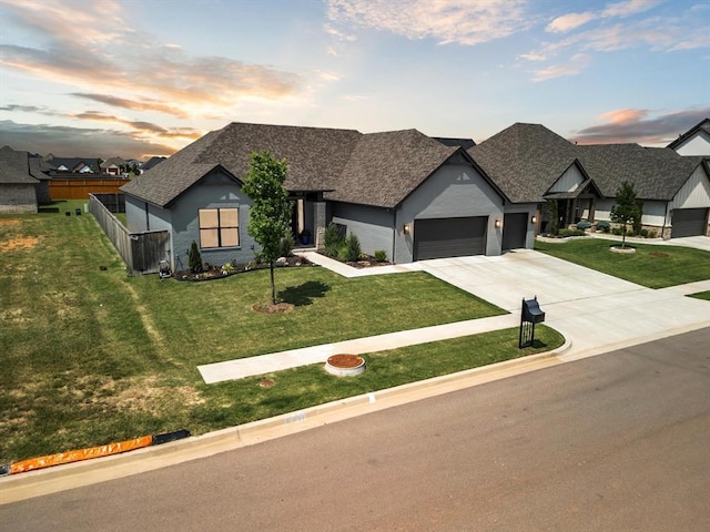 4315 Dusty Trl, Norman, OK 73072 - view of front of house featuring a shingled roof, an attached garage, and driveway
