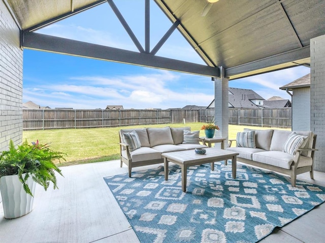4315 Dusty Trl, Norman, OK 73072 - view of patio / terrace featuring an outdoor hangout area and a gazebo