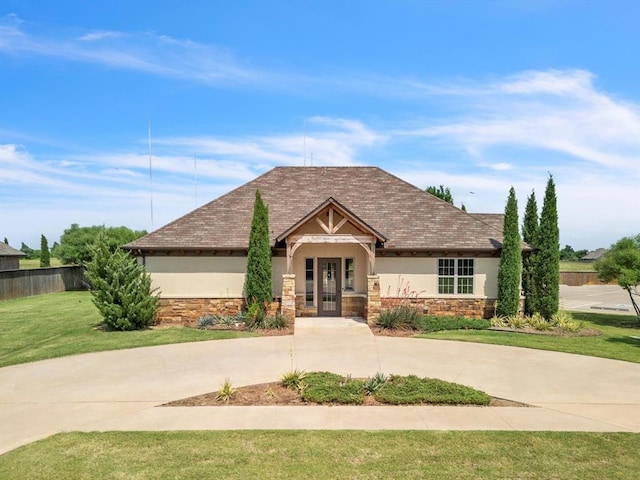 4315 Dusty Trl, Norman, OK 73072 - view of front of property featuring stone siding and stucco siding