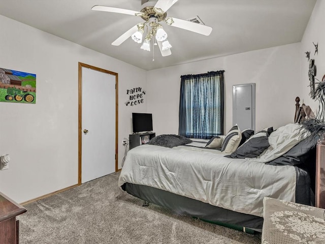 35345 Ew 1240th Rd, Seminole, OK 74868 - bedroom featuring carpet and ceiling fan