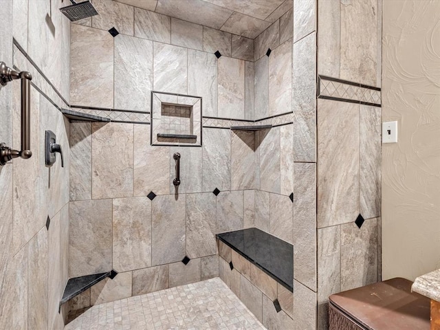 35345 Ew 1240th Rd, Seminole, OK 74868 - bathroom featuring tiled shower