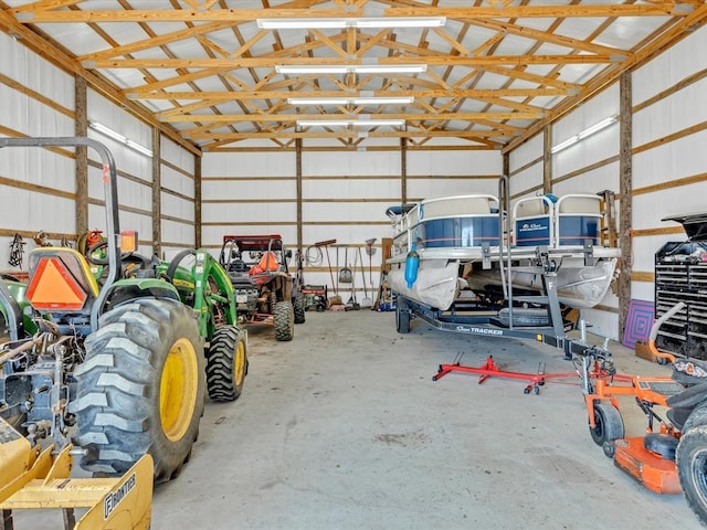 35345 Ew 1240th Rd, Seminole, OK 74868 - garage featuring metal wall