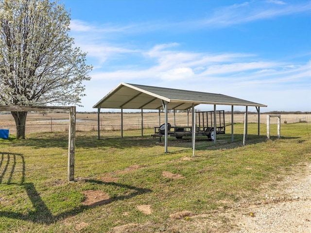 35345 Ew 1240th Rd, Seminole, OK 74868 - view of yard featuring a detached carport