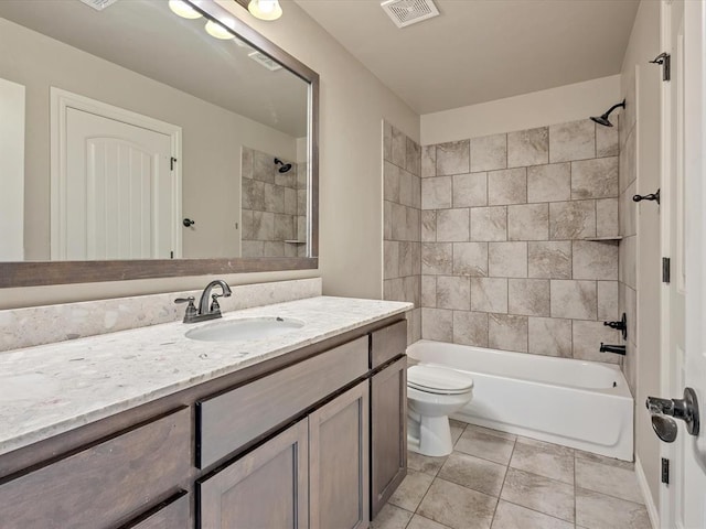 10740 Starboard Way, Edmond, OK 73025 - full bathroom featuring vanity, tub / shower combination, and tile patterned flooring