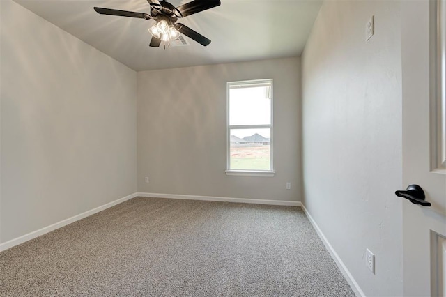 10412 SW 49th St, Mustang, OK 73064 - carpeted spare room with ceiling fan and baseboards