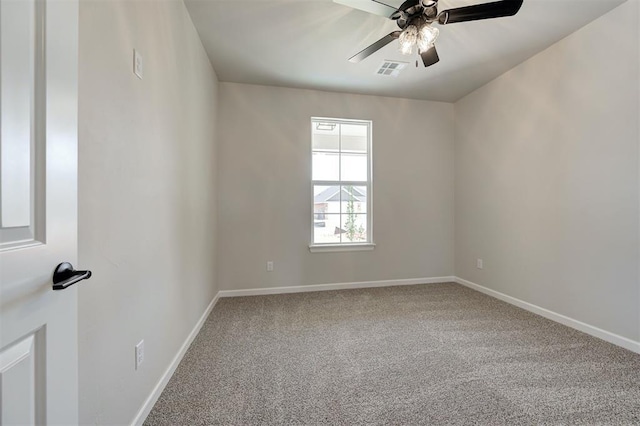 10412 SW 49th St, Mustang, OK 73064 - carpeted empty room featuring baseboards and ceiling fan