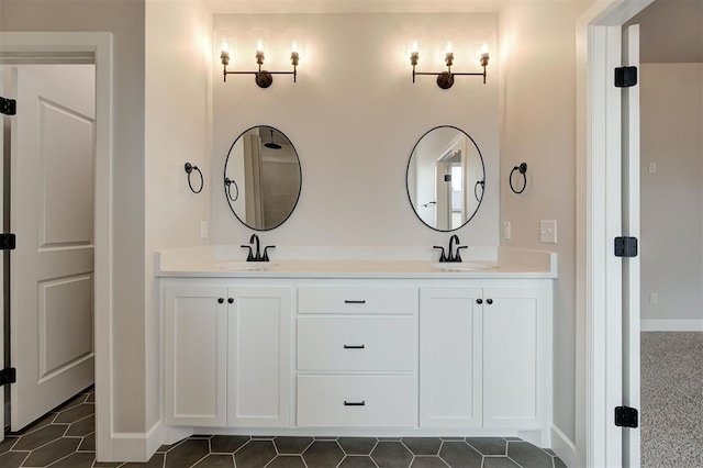 10440 SW 50th St, Mustang, OK 73064 - full bathroom with double vanity and baseboards