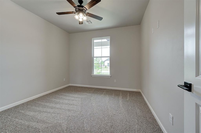 10440 SW 50th St, Mustang, OK 73064 - carpeted spare room featuring a ceiling fan and baseboards