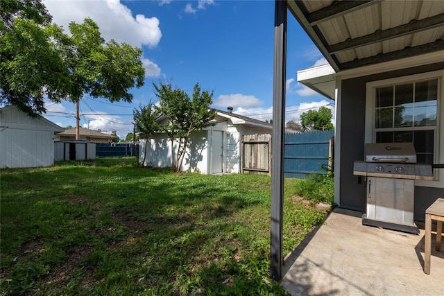 3701 NW 18th St, Oklahoma City, OK 73107 - view of yard featuring a patio area and an outdoor structure