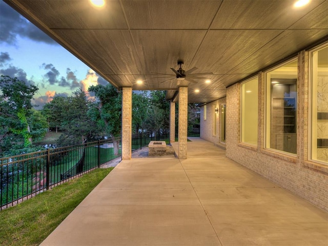 1117 Falls Bridge Ct, Edmond, OK 73034 - view of patio / terrace with ceiling fan