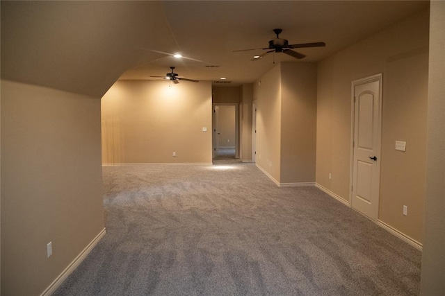 3176 E 146th Pl, Bixby, OK 74008 - carpeted empty room featuring a ceiling fan, baseboards, and recessed lighting