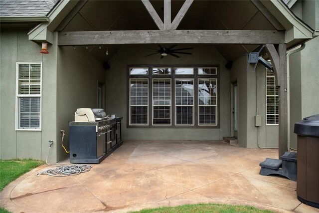 3176 E 146th Pl, Bixby, OK 74008 - view of patio featuring ceiling fan