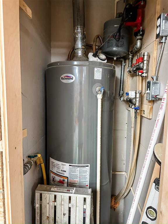 1913 Linwood St, Weatherford, OK 73096 - utility room with water heater