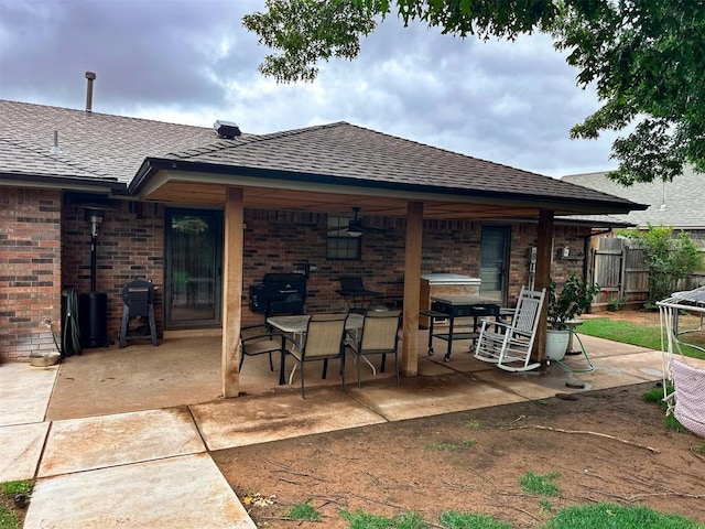 1913 Linwood St, Weatherford, OK 73096 - view of patio with outdoor dining space and area for grilling