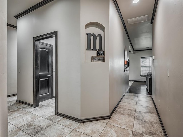 14512 Briarcliff St, Oklahoma City, OK 73170 - hall featuring baseboards and light tile patterned floors
