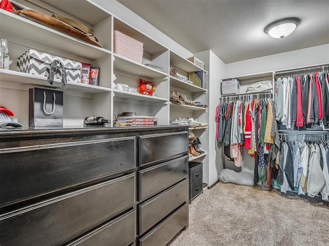 14512 Briarcliff St, Oklahoma City, OK 73170 - walk in closet featuring light colored carpet