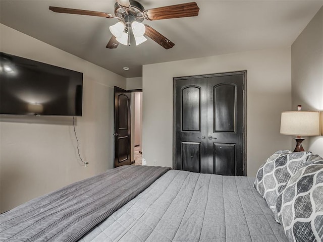 14512 Briarcliff St, Oklahoma City, OK 73170 - bedroom featuring a closet and ceiling fan