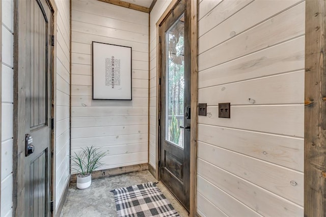 166 Morning Berry Trl, Broken Bow, OK 74728 - foyer with wooden walls