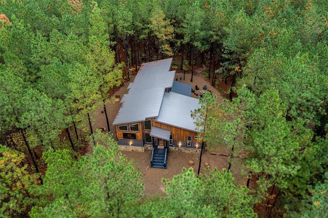 166 Morning Berry Trl, Broken Bow, OK 74728 - aerial view of property and surrounding area with a heavily wooded area