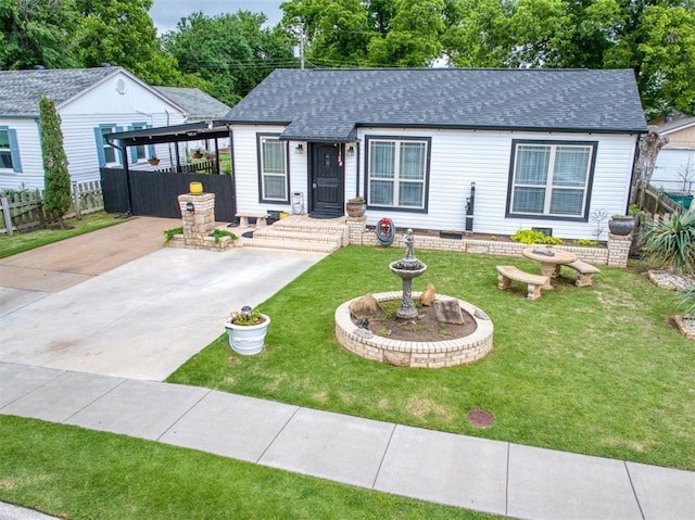 3109 SW 45th St, Oklahoma City, OK 73119 - view of front of property featuring a shingled roof and concrete driveway