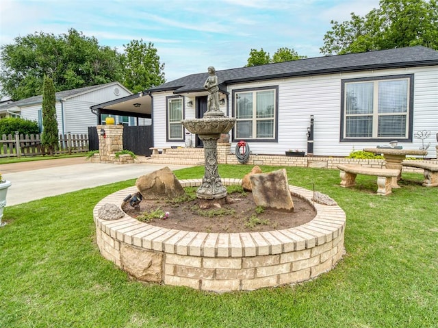 3109 SW 45th St, Oklahoma City, OK 73119 - view of front facade featuring driveway, a carport, and roof with shingles