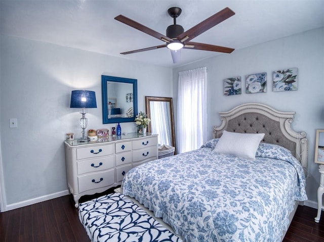 3109 SW 45th St, Oklahoma City, OK 73119 - bedroom with wood finished floors, baseboards, and ceiling fan
