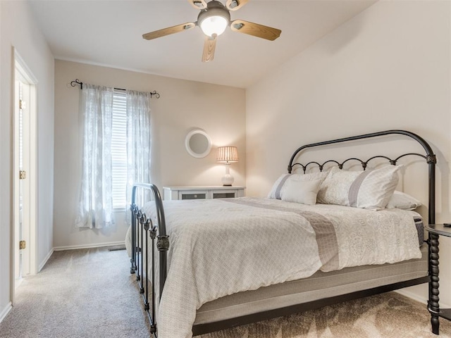 5608 NW 103rd St, Oklahoma City, OK 73162 - bedroom featuring carpet, baseboards, and ceiling fan