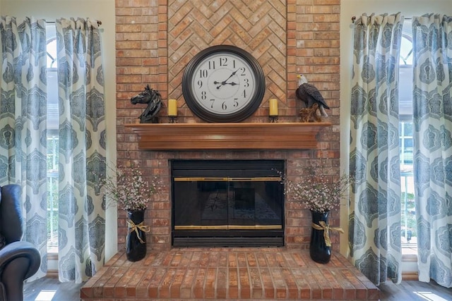 1811 N Bryan St, Shawnee, OK 74804 - detailed view of a brick fireplace