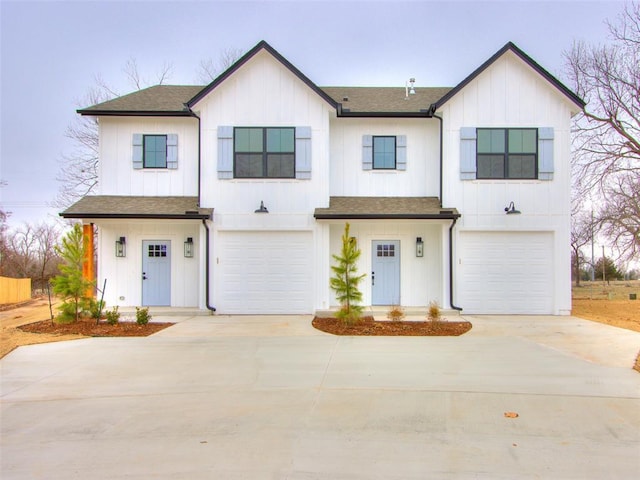2812 Shoreridge Ave Unit 2814, Norman, OK 73072 - view of front of property with an attached garage, a shingled roof, and driveway
