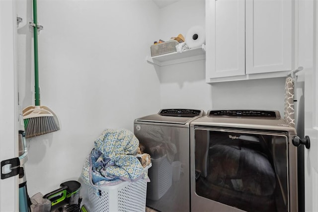16315 SE 59th St, Choctaw, OK 73020 - laundry area featuring washer and clothes dryer and cabinet space