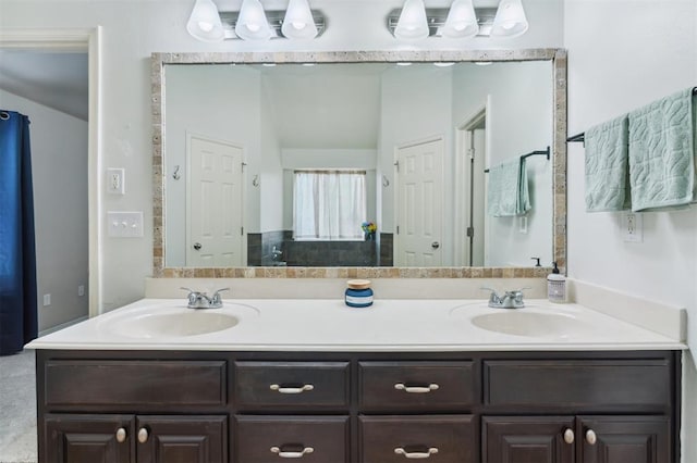 4605 NW 161st St, Edmond, OK 73013 - full bathroom with double vanity
