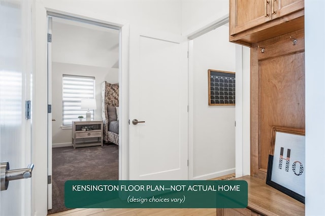 12808 NW 4th St, Yukon, OK 73099 - mudroom with baseboards and carpet floors