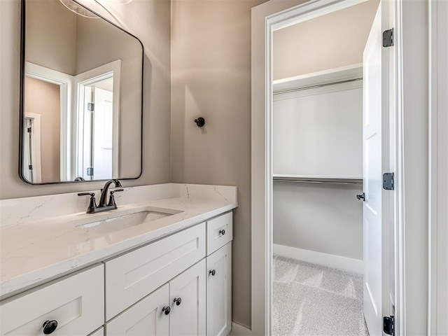 6841 Lake View Ct, Cashion, OK 73016 - bathroom featuring vanity and baseboards