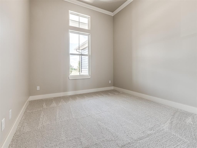 6860 Lake View Ct, Cashion, OK 73016 - spare room featuring carpet, ornamental molding, and baseboards