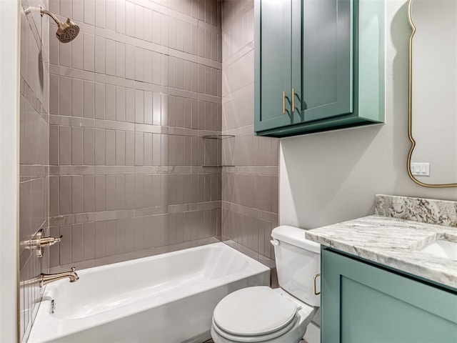 6860 Lake View Ct, Cashion, OK 73016 - full bath featuring toilet, vanity, and tub / shower combination