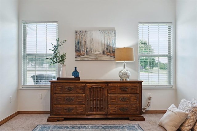 607 Pool Pl, Shawnee, OK 74801 - living area with carpet flooring and plenty of natural light