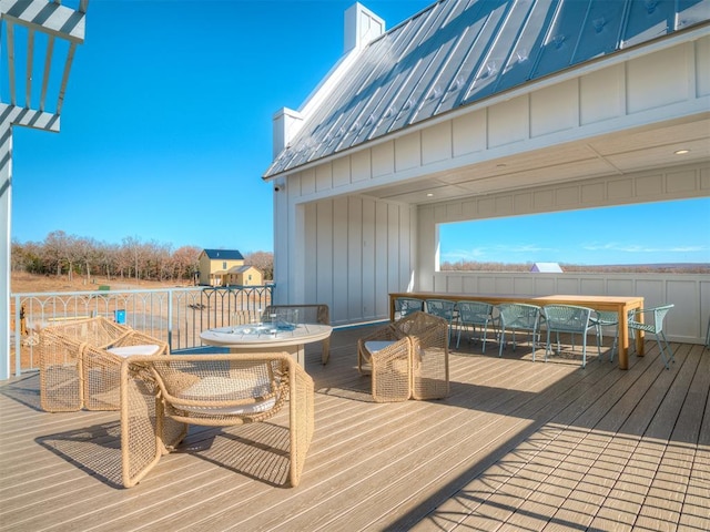 51 Lower Green Way, Carlton Landing, OK 74432 - wooden deck with outdoor dining area