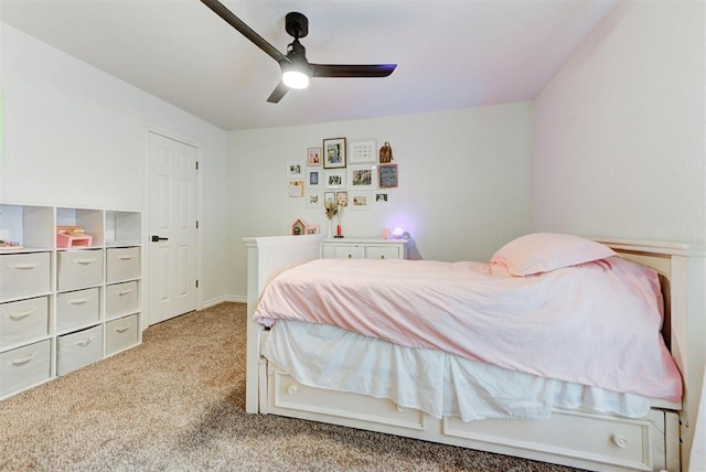608 Shadow View Ct, Norman, OK 73072 - bedroom with light carpet and a ceiling fan