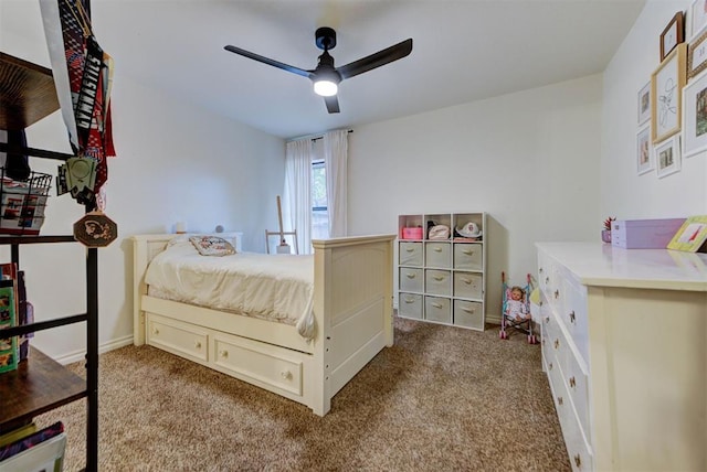 608 Shadow View Ct, Norman, OK 73072 - carpeted bedroom featuring a ceiling fan and baseboards
