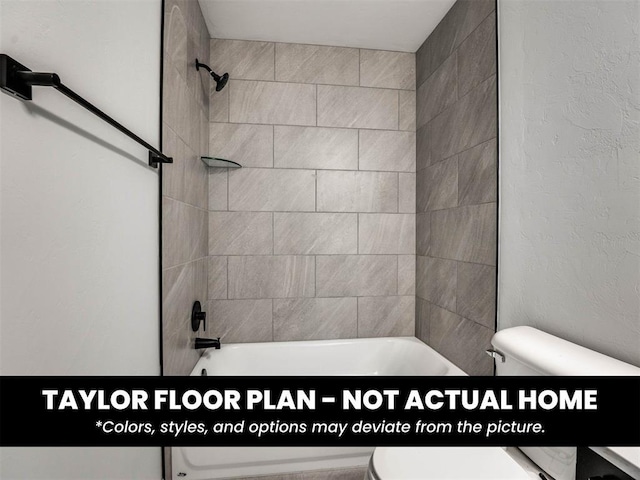 8509 NW 76th St, Oklahoma City, OK 73132 - full bath featuring toilet and washtub / shower combination