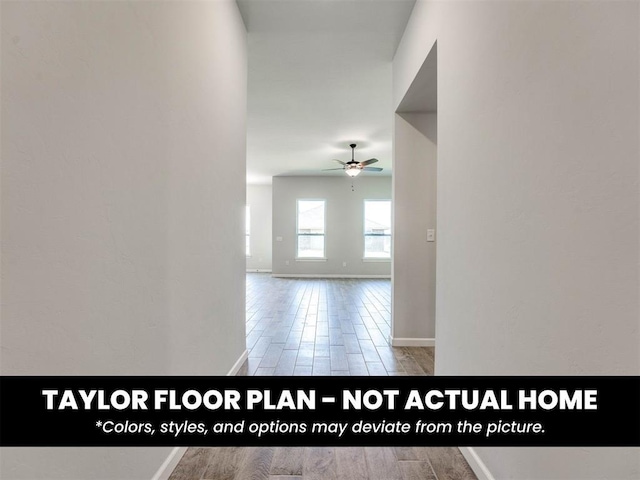 8509 NW 76th St, Oklahoma City, OK 73132 - hallway with baseboards