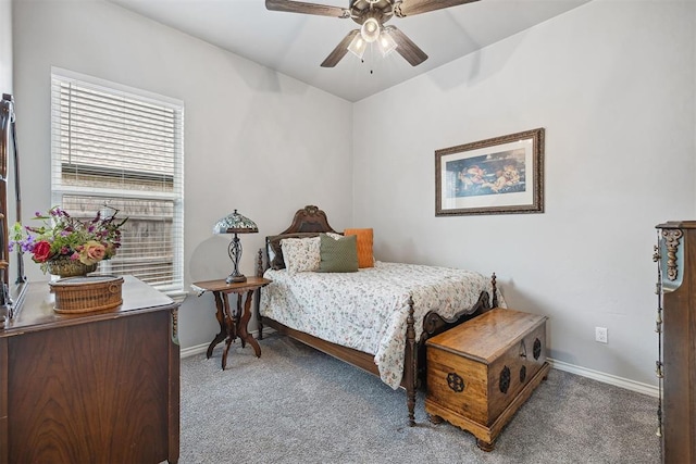 4813 Hambletonian Ln, Mustang, OK 73064 - carpeted bedroom featuring baseboards and a ceiling fan